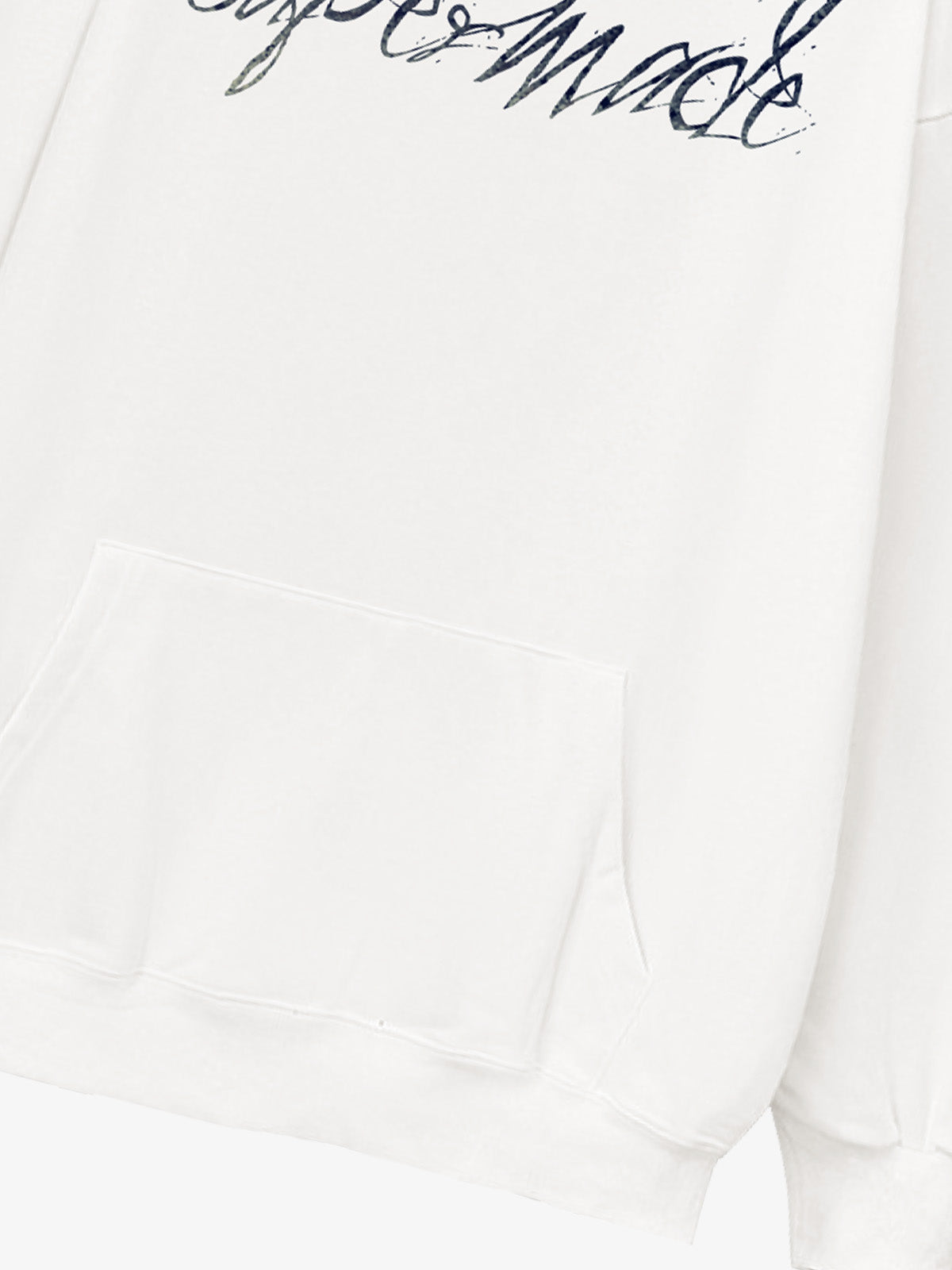 Metallic Script Letter Cross Graphic Hoodie 