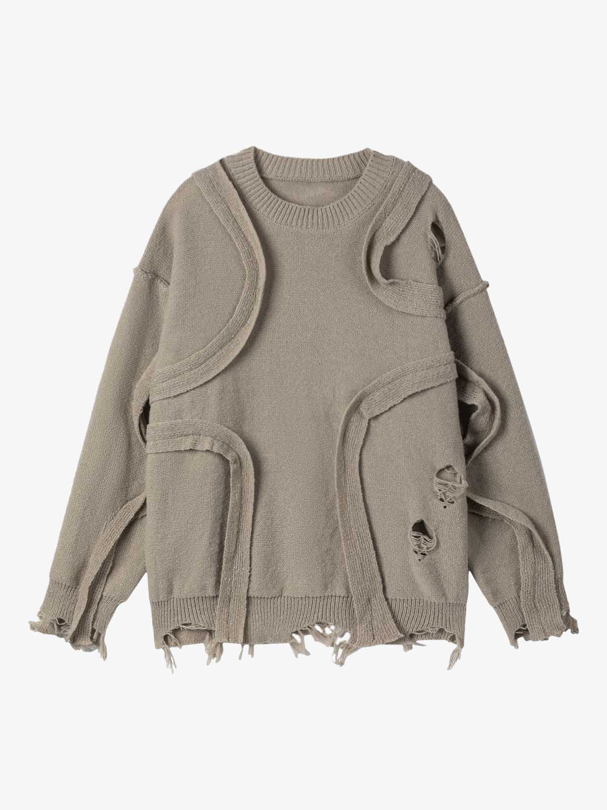 Vintage Ripped Patchwork Shabby Sweater 