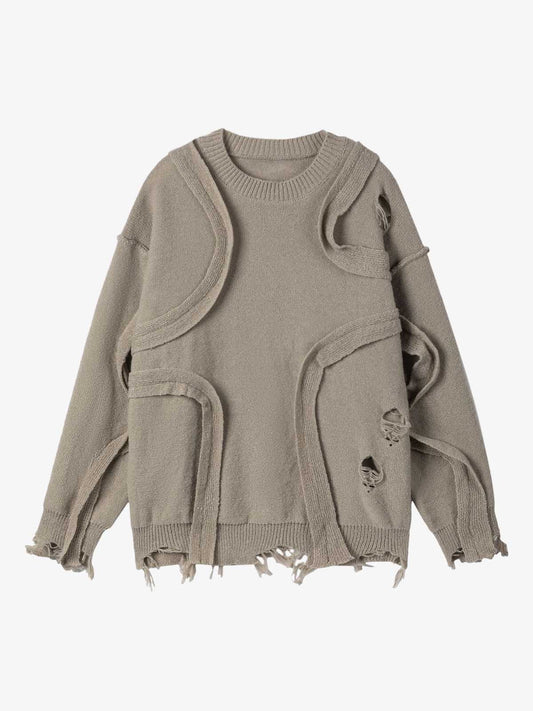 Vintage Ripped Patchwork Shabby Sweater 