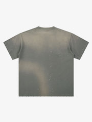 Skull Goalkeeper Interception Pattern Splatter T-shirt 