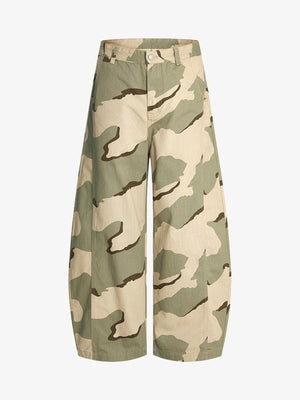 Camouflage Wide-Leg Trousers for Casual and Outdoor Adventures 