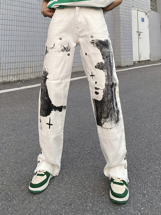 Graffiti Print Track Pants 