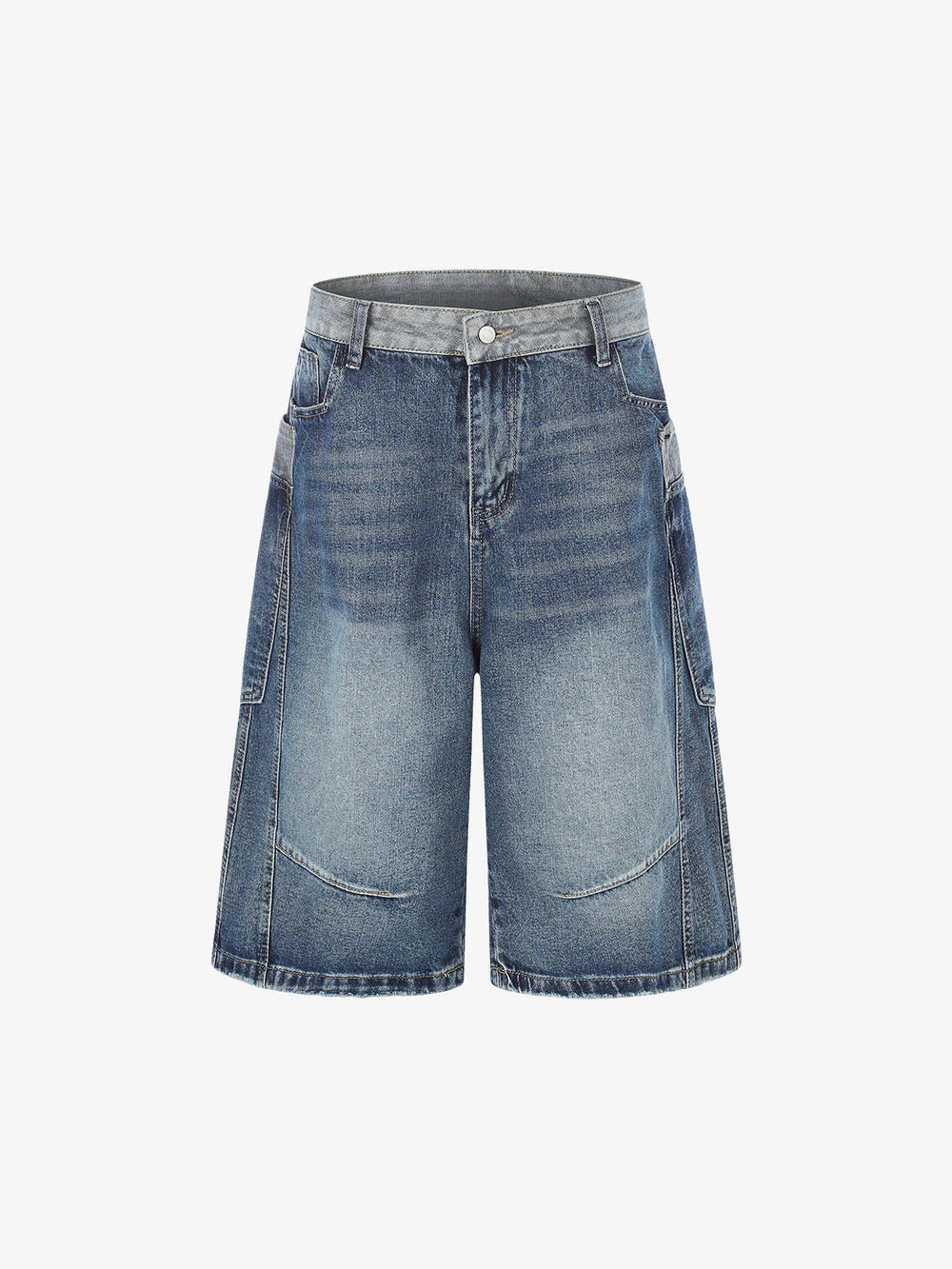 Arbeitskleidungs-Shorts mit Farbblockmuster
