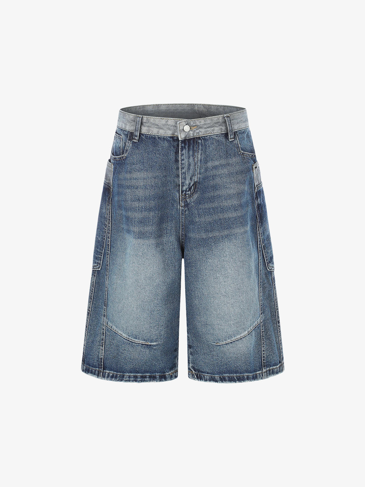 Arbeitskleidungs-Shorts mit Farbblockmuster