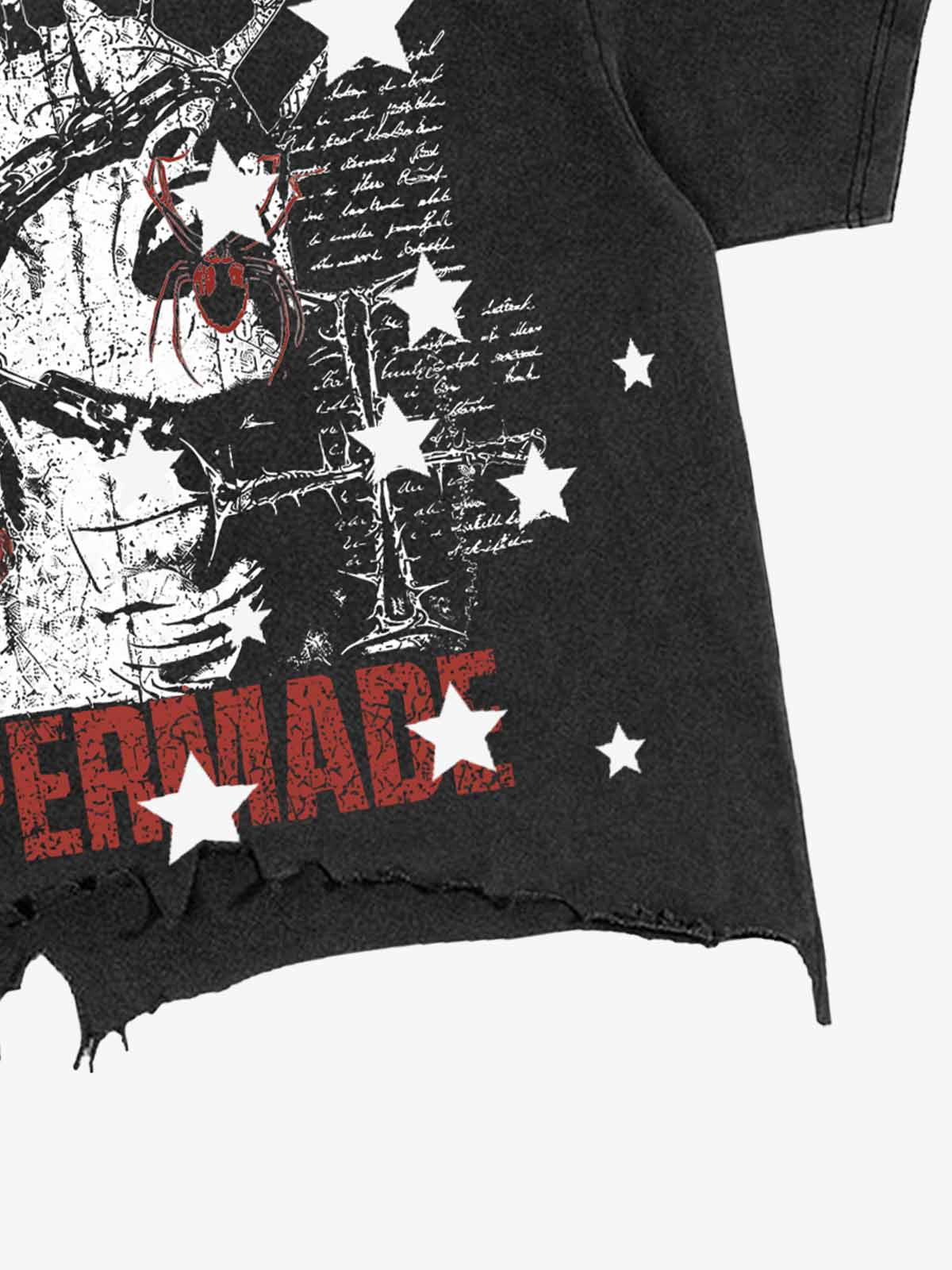 Supernatural Crop-T-Shirt im Used-Look