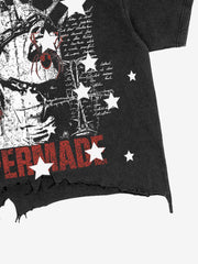 Supernatural Crop-T-Shirt im Used-Look
