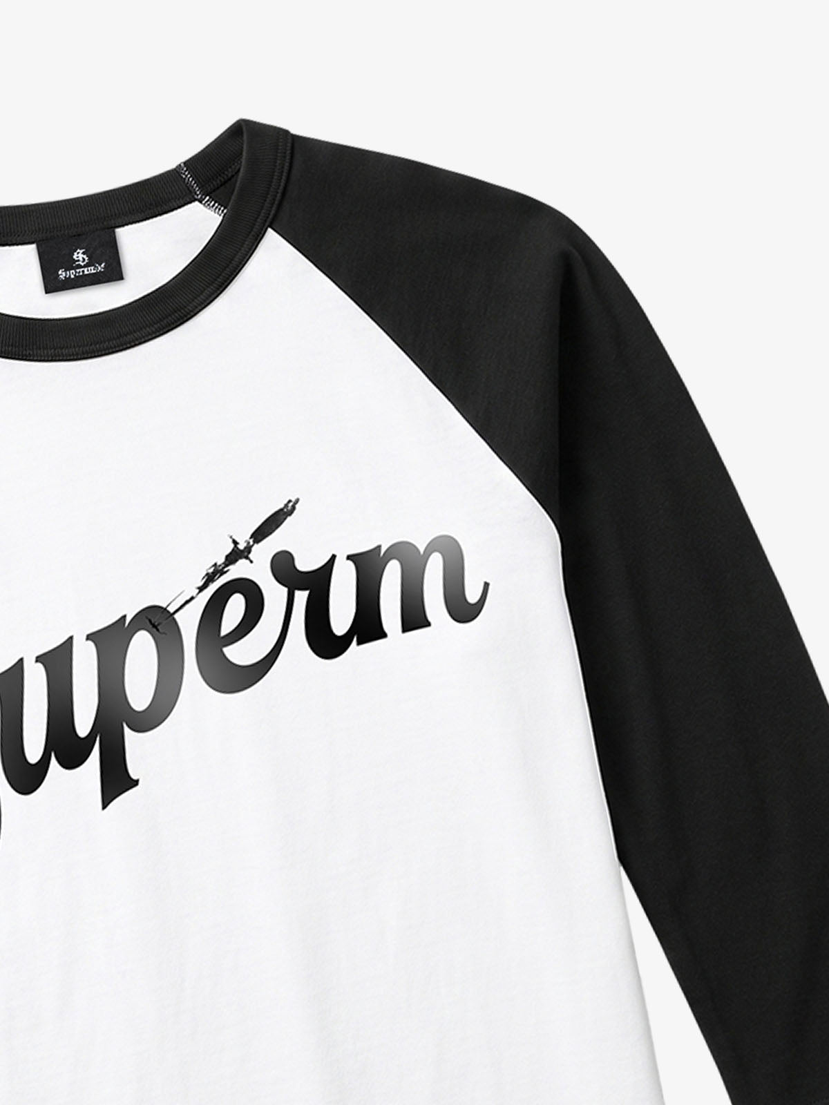 Logo Graphic Tailored-Fit 5/8 Raglan Sleeve Top