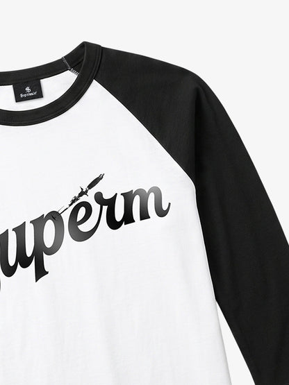 Logo Graphic Tailored-Fit 5/8 Raglan Sleeve Top
