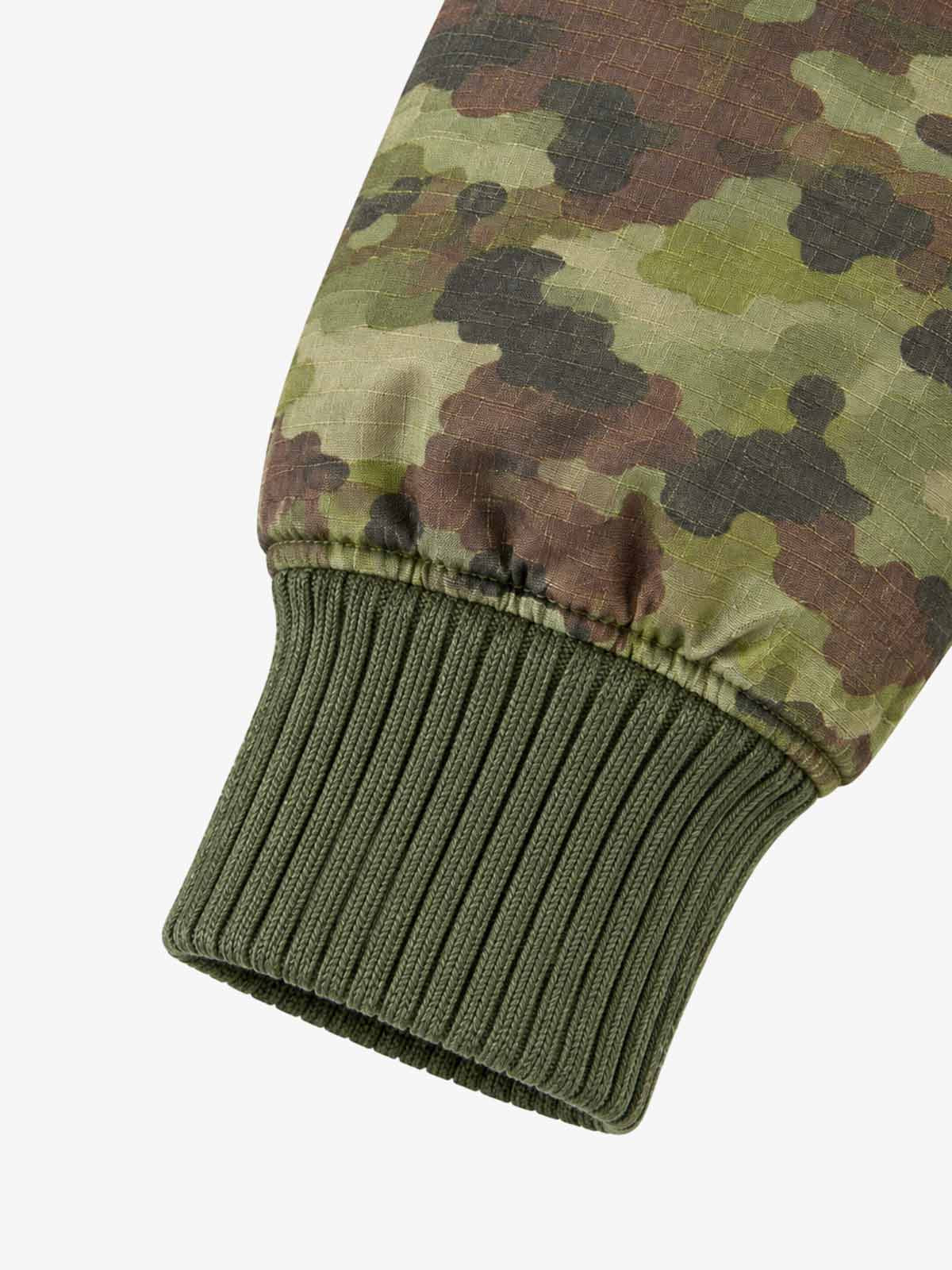 Camouflage Stand-up Collar Printed Cotton Coat