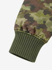 Camouflage Stand-up Collar Printed Cotton Coat