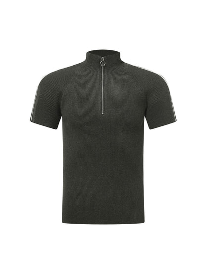 Retro Cleanfit Quarter Zip- Up T-Shirt 