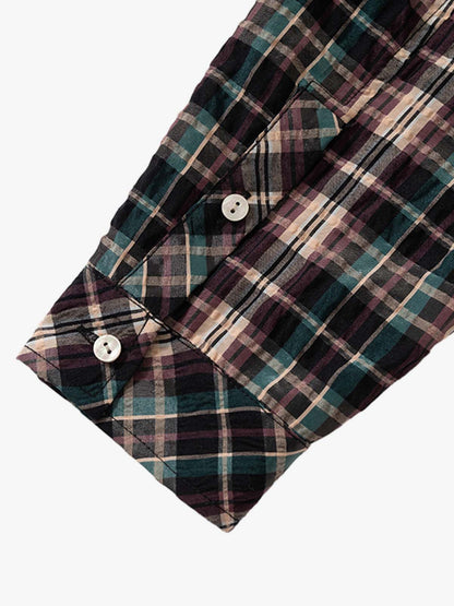 Classic Plaid Button-Up Shirt for Men - Perfect for Casual and Outdoor Adventures 