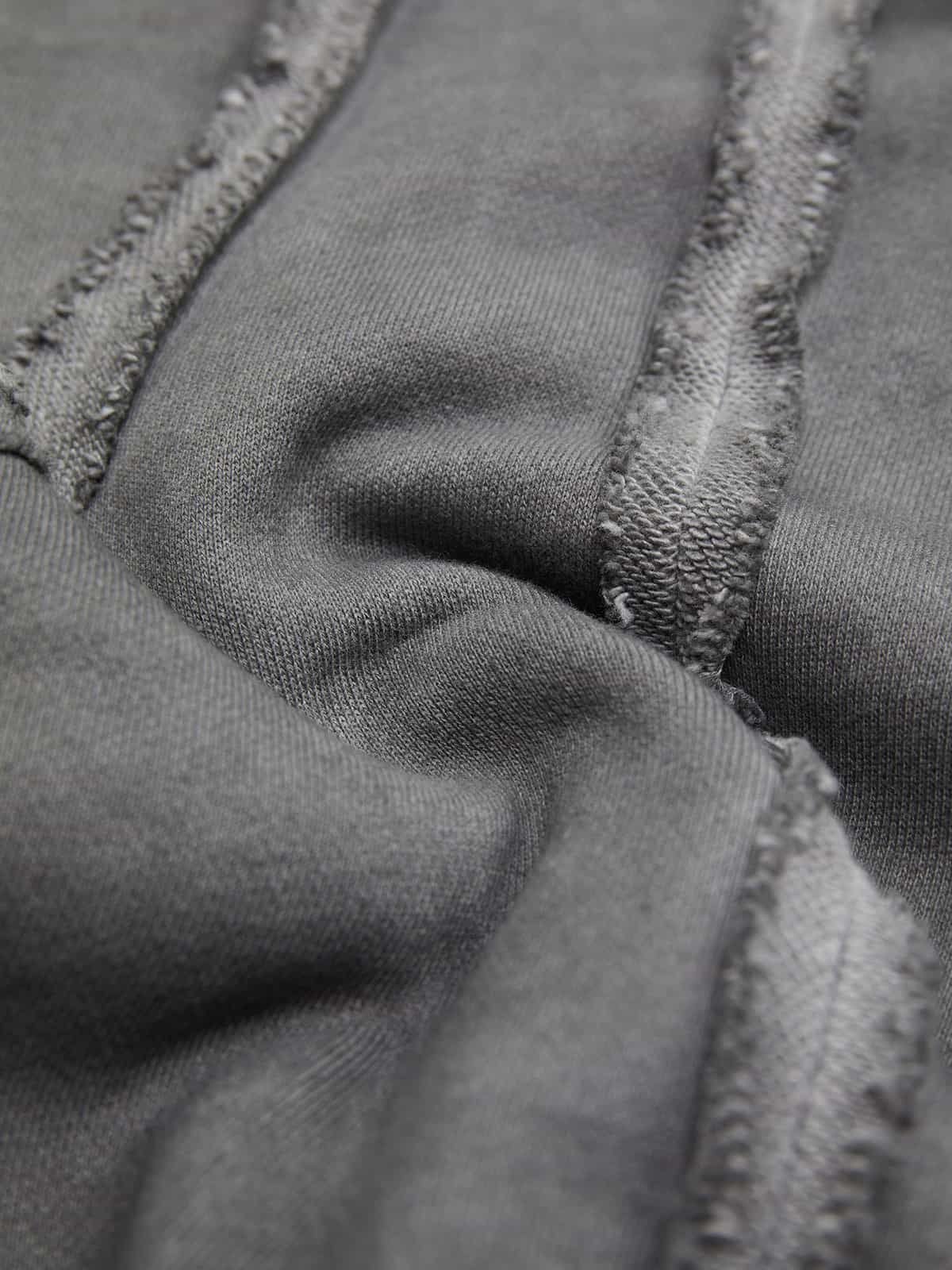Thesupermade Heavy Washed Distressed Full Zip Hoodie - 2057 