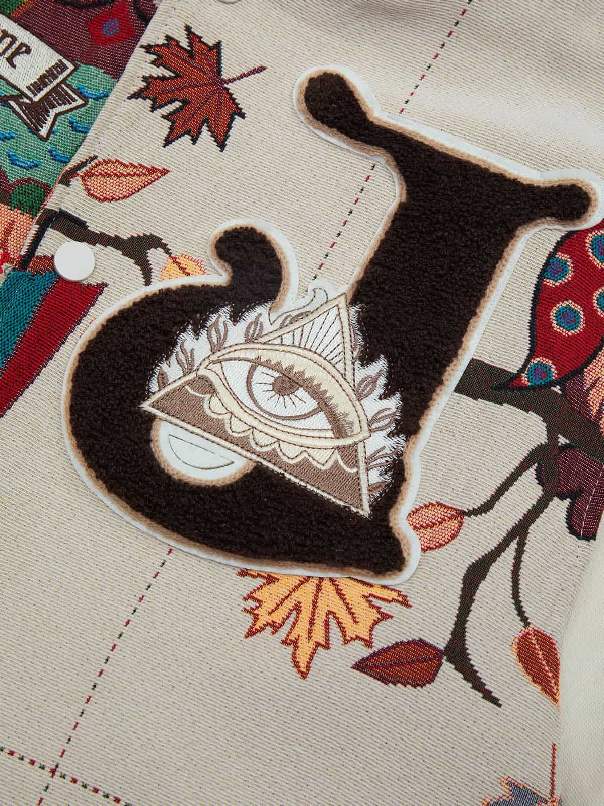 Thesupermade Owl Patch Embroidered Baseball Jersey 