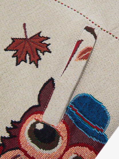Thesupermade Owl Patch Embroidered Baseball Jersey 