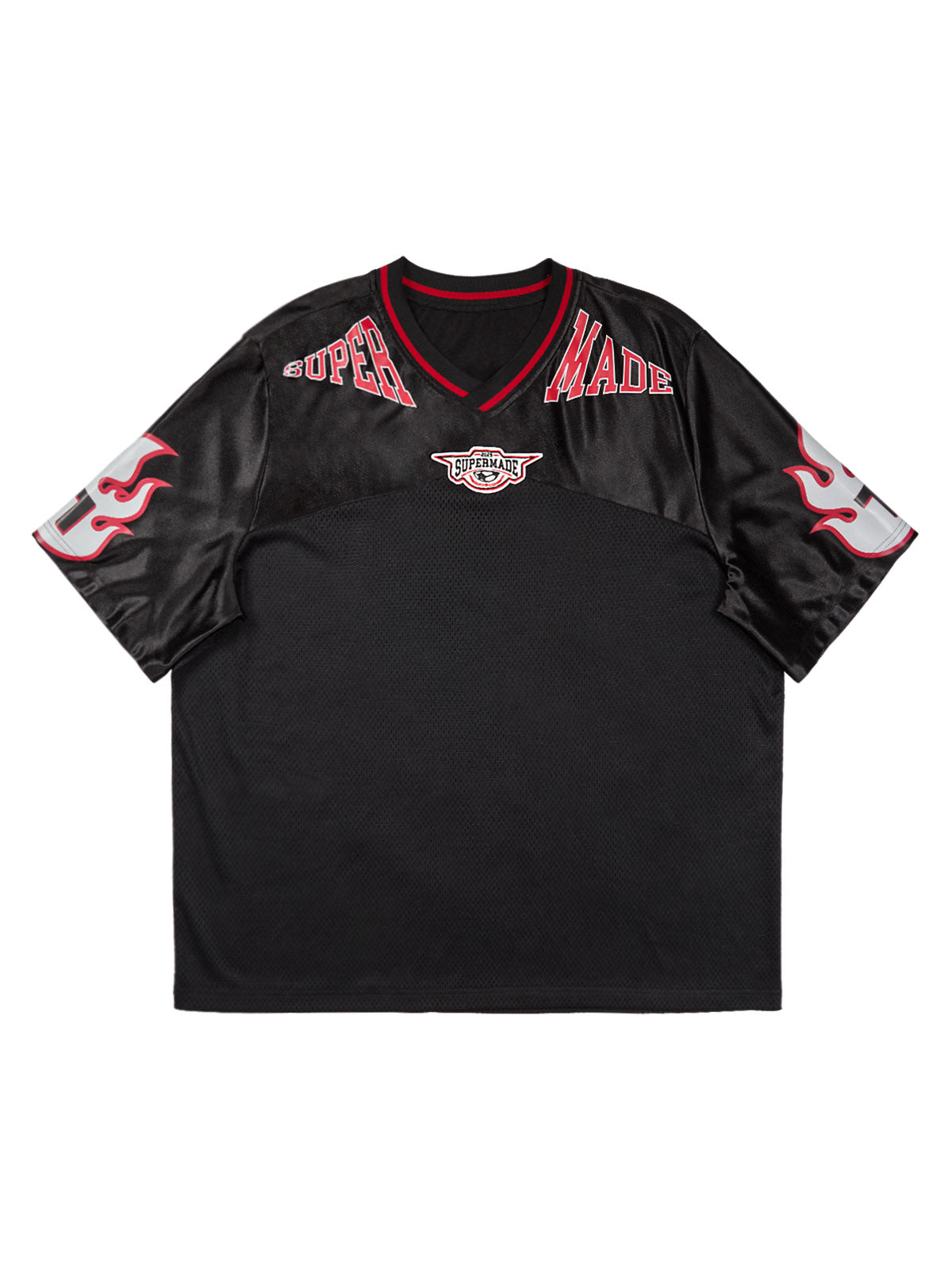 Original Flame Print Football Jersey T-Shirt