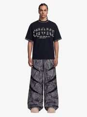 Elegant Pearl-Embellished Oversized T-Shirt 