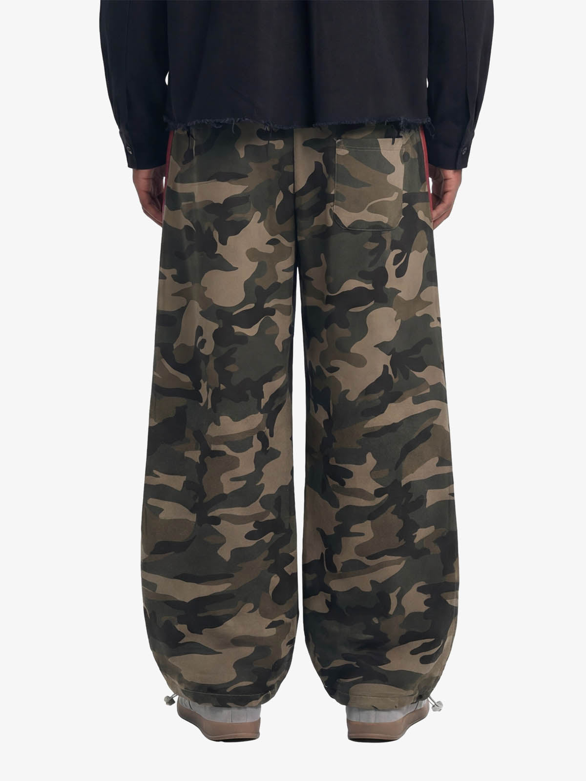 Retro Patchwork Embroidered Camouflage Barrel Pants - 2520 