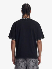 Elegant Pearl-Embellished Oversized T-Shirt 