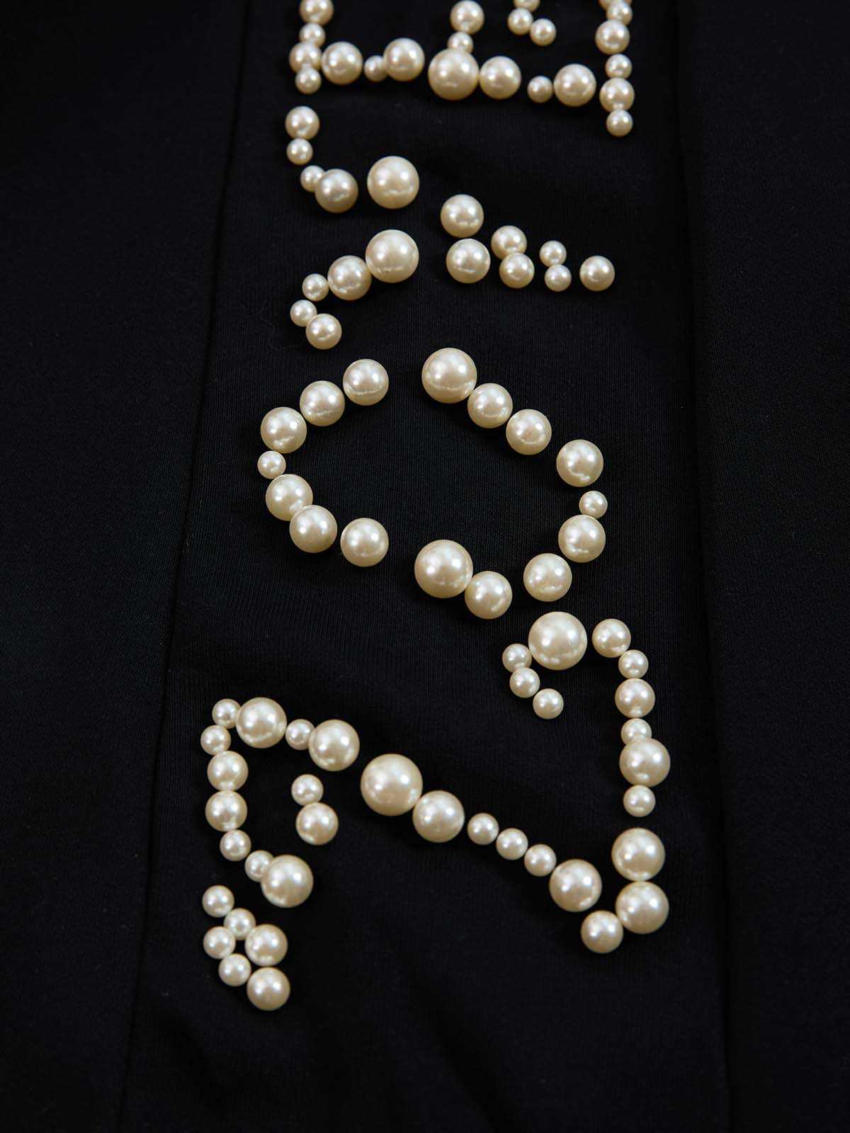 Cotton Blend Pearl Embellished Wide Leg Sweatpants for Women 