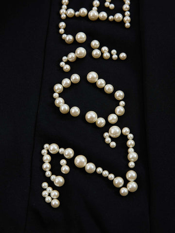 Pearl Embellished Wide-Leg Sweatpants 