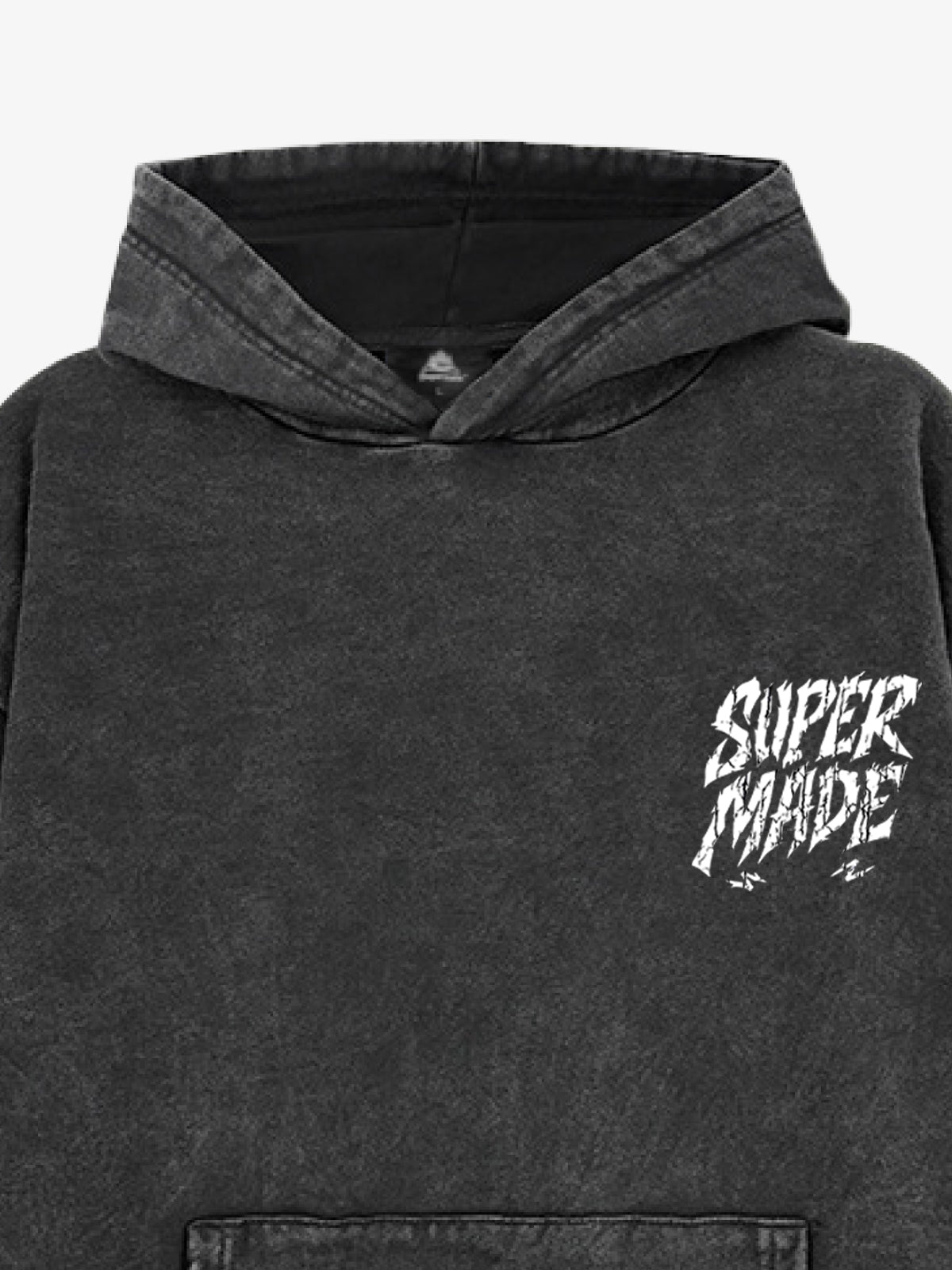 Distressed Graphic Hoodie with Bold Demon Design for Men 
