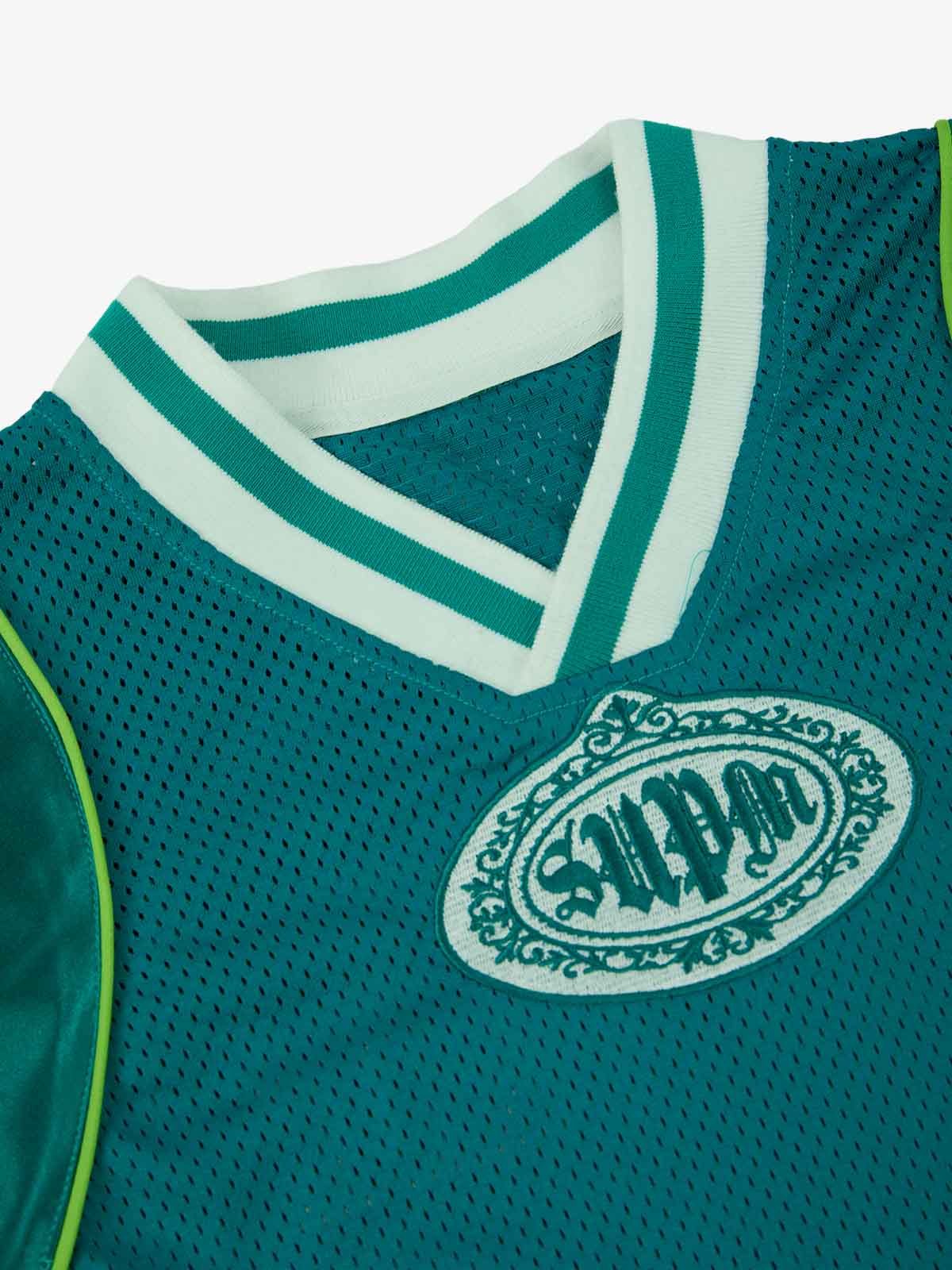 Supermade American Gothic Font Satin Mesh Jersey 