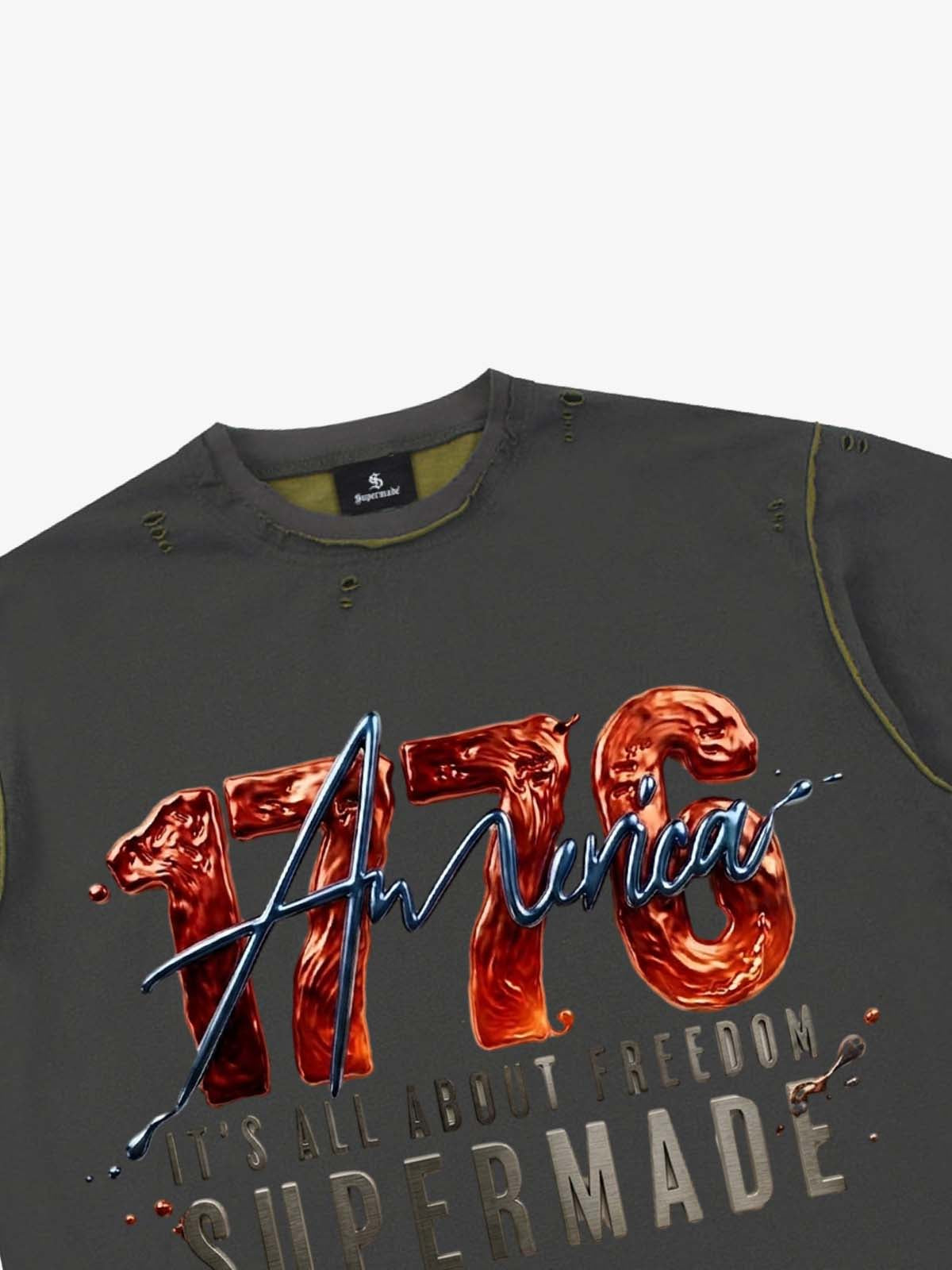 Liquid Metal Graphic Washed T-Shirt 
