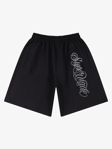 Zip Pocket Embroidered Shorts