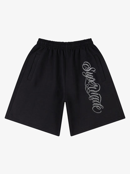 Zip Pocket Embroidered Shorts