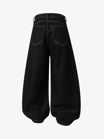 Detachable One-Shoulder Denim Overalls 