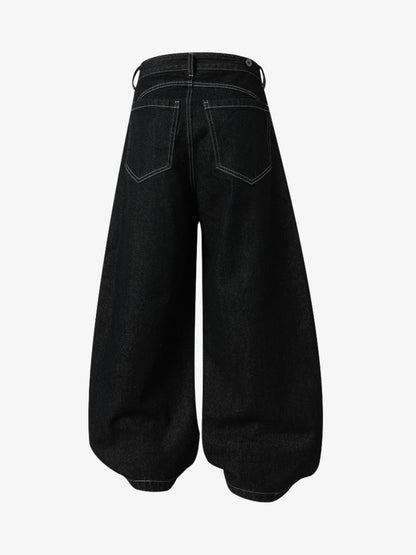 Detachable One-Shoulder Denim Overalls 