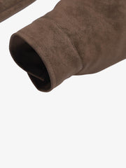 Faux-Fur Collar Aviation Buckle Jacket