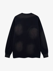 Distressed Washed Pocket Workwear Sweatshirt
