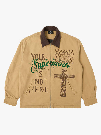 Supermade Retro Slogan Embroidered Canvas Set 