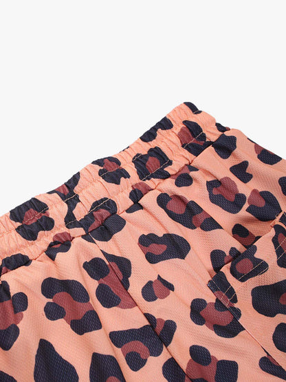 Short à cordon de serrage à motifs animaliers