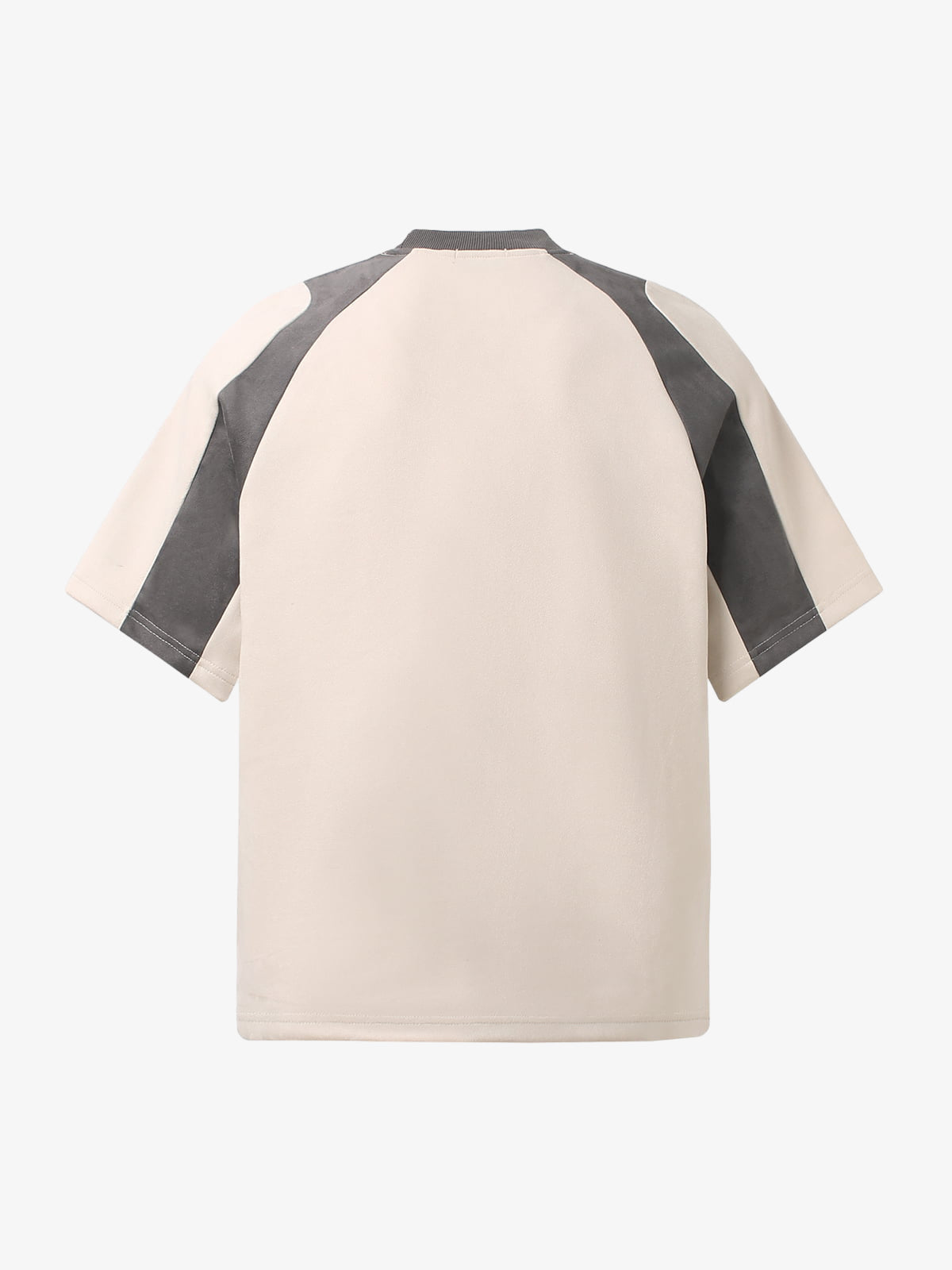 Suede-Touch Embroidered Sport Color-Block T-Shirt 