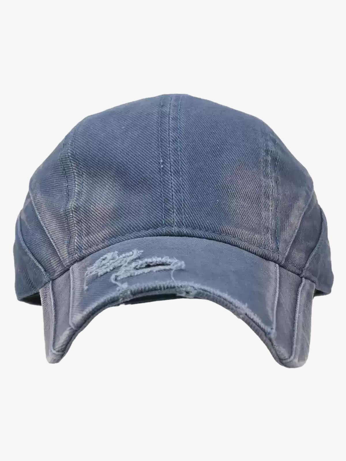 Washed Distressed Panel Baseball Cap 