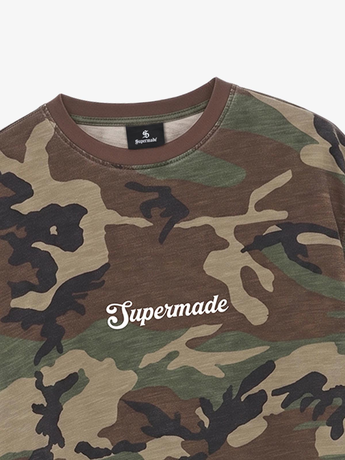 Skull Graphic Camo Long Sleeve Tee
