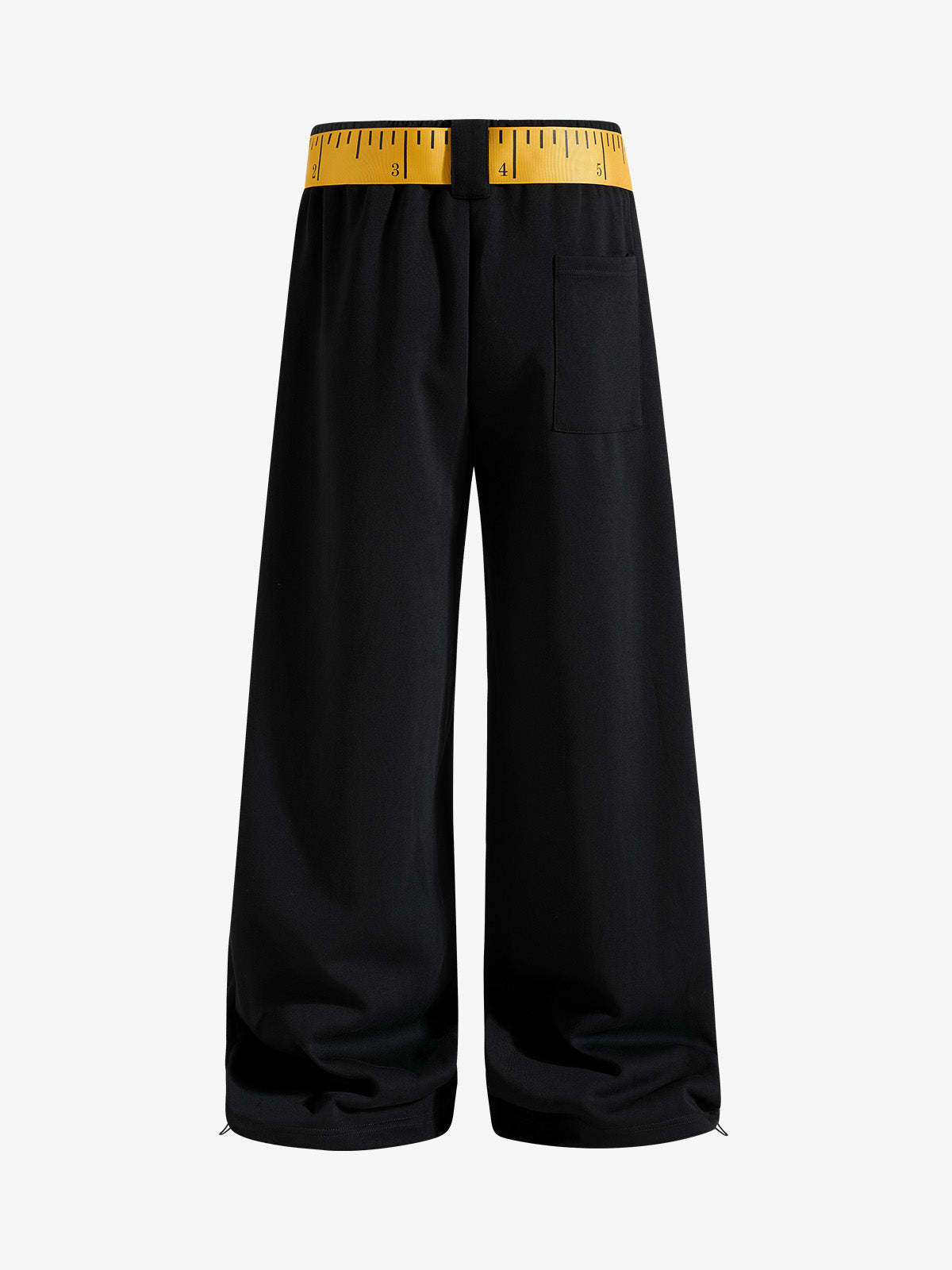 Tape-Measure Belt Graphic Wide-Leg Sweatpants