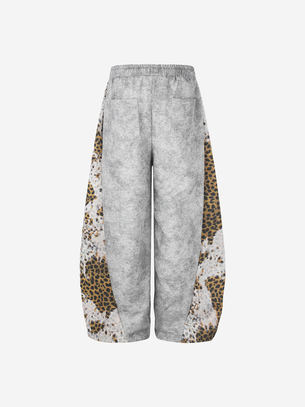 Pantalon de survêtement patchwork léopard avec logo strass