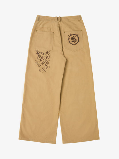 Supermade Retro Slogan Embroidered Canvas Set 