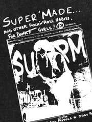 Vintage Washed Punk Graphic Print T-Shirt 