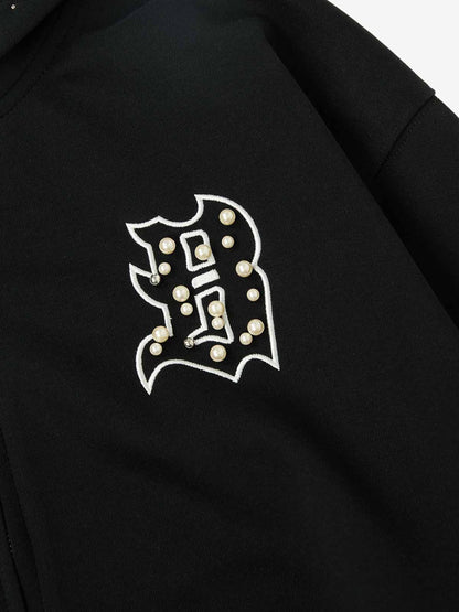 Supermade Pearl Embellished Zip Up Set 