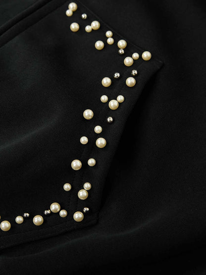 Supermade Pearl Embellished Zip Up Set 