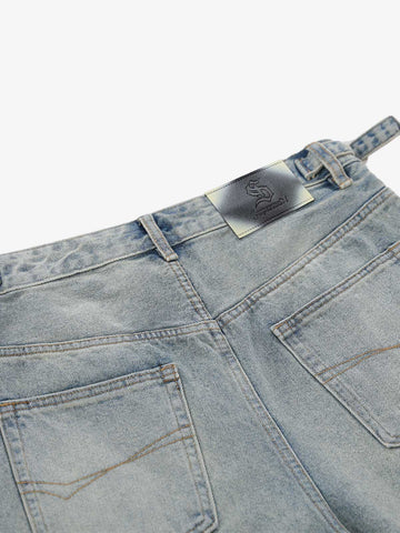 Rhinestone Embellished Denim Shorts