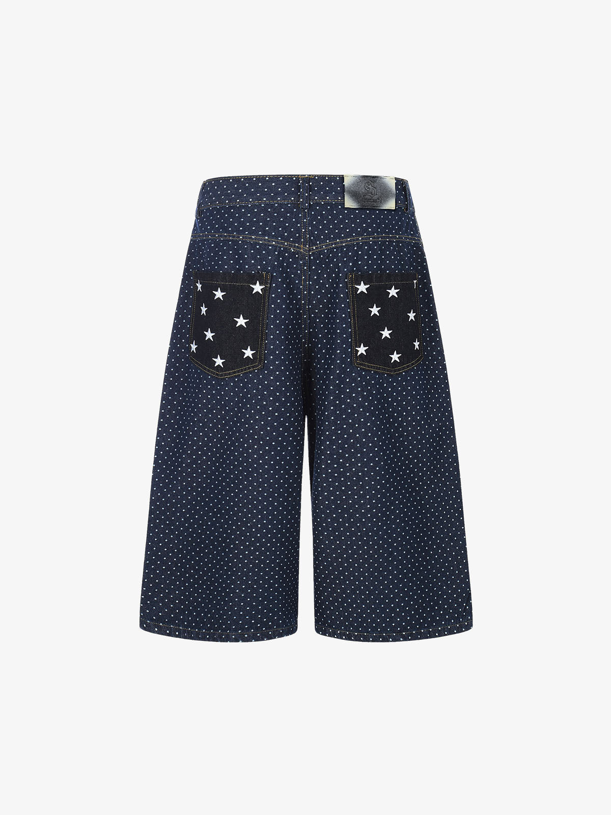 Jeans mit Sternenstickerei und Polka-Dots