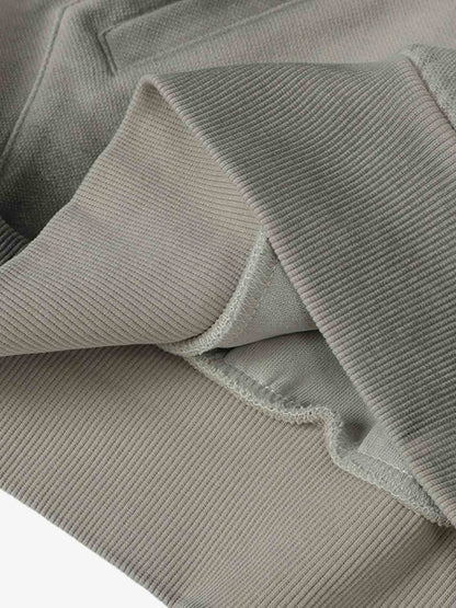 Soft Fleece Half-Zip Hoodie for Men Women - Lightweight Sweatshirt with Kangaroo Pocket and Ribbed Hem 