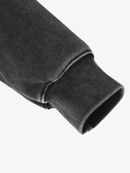 Retro Deconstructed Patchwork Washed Hoodie 