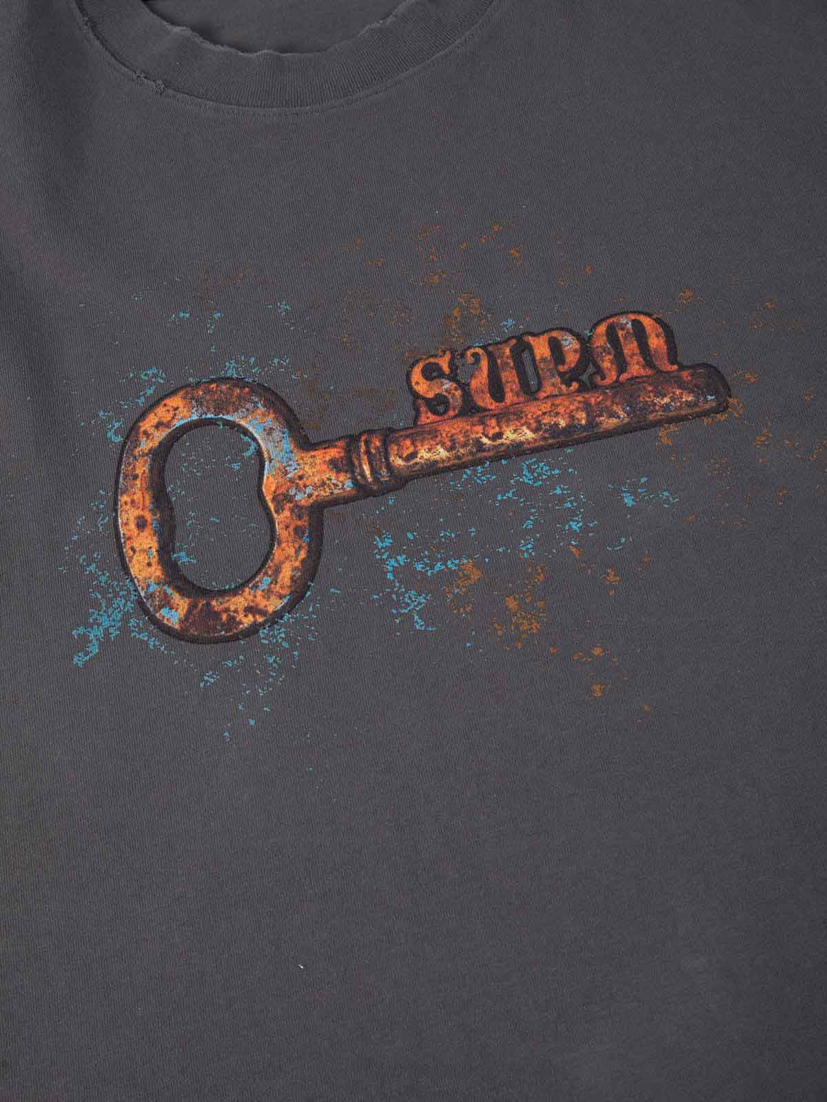 Supermade Rusty Metal Key Print T-Shirt 